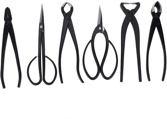 Multifunctionele Bonsai Tool Kit met Scharen en Draadtrekker - 6-delige Set voor Boomverzorging met Opbergtas van Merkloos	