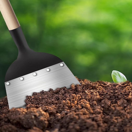 Multifunctionele Buiten Tuin Schoonmaak Schep - Stalen Onkruid Tool Schep - Tuinieren - Weeding - Tuingereedschap voor Tuin en Gazon - 28 cm van Merkloos	