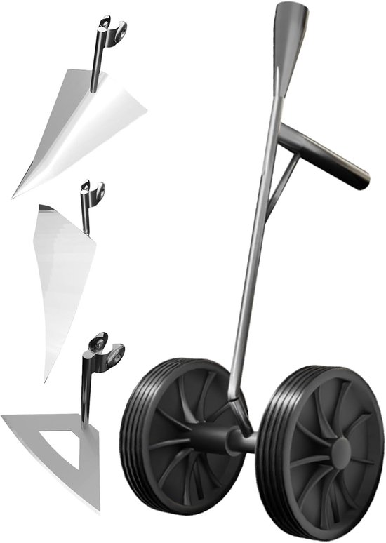 Multifunctionele Cultivator - Tuingereedschap met wielen - Bodem bewerken - Dubbele ondersteunende wielen - 15 x 20 x 15 cm