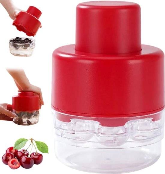 Multifunctionele fruitontpitter, kersenontpitter met zeven gaten, meidoornontpitter voor snelle pitverwijdering en kernextractie.