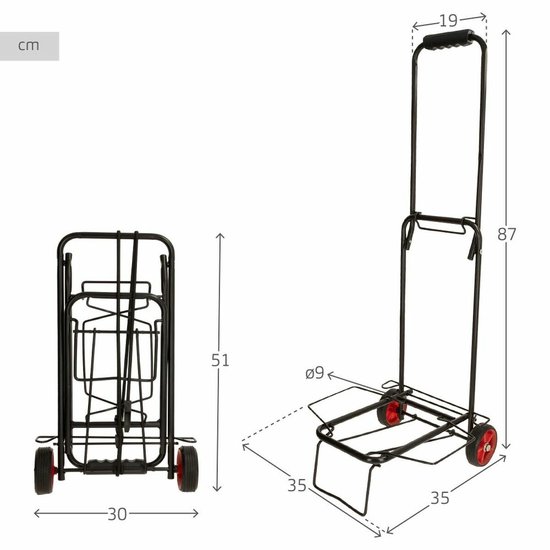 Multifunctionele kar Aktive 35 x 35 x 87 cm van Merkloos	