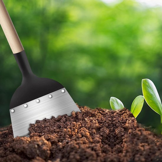 Multifunctionele outdoor tuinreinigingsschep, tuinschep, staal, plat onkruidgereedschap, schep, planten, boerderij, wieden, gereedschap voor tuin, gazon, 21 cm van Merkloos	
