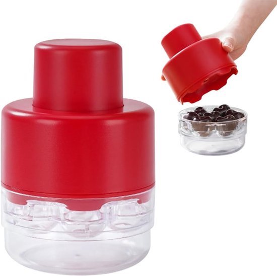 Multifunctionele push-down kersenpitter - kersen zaadverwijderaar met 7 individuele gaten voor keukenpicknick - fruitaccessoires