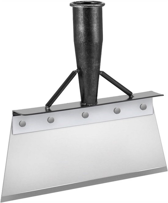 Multifunctionele reinigingsschep 23 cm roestvrij staal - Duurzame tuinschep voor onkruid en mos van Merkloos	