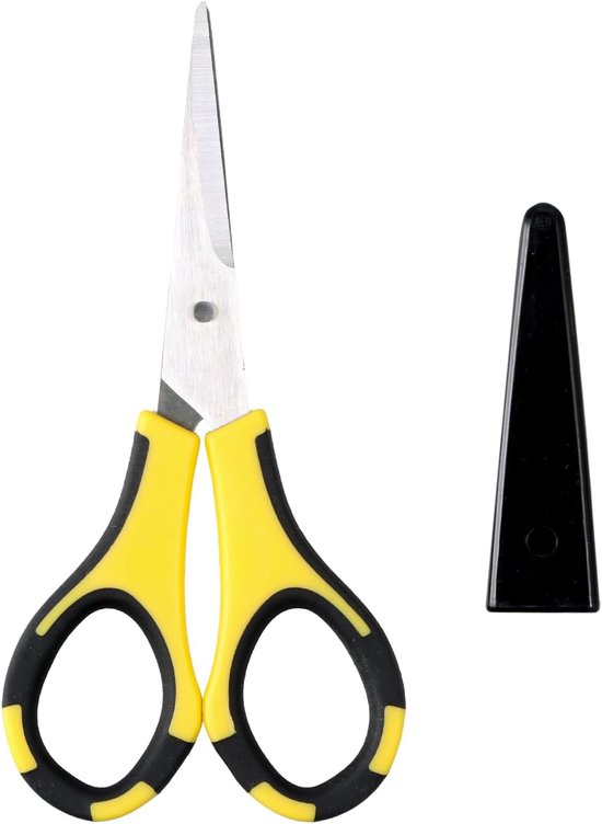 Multifunctionele Scharen - Roestvrij Stalen Papieren Scharen met Veilige Cover en Comfortabele Grip - Scharen voor School, Thuis, Kantoor, Kunst, Knutselen van Merkloos	