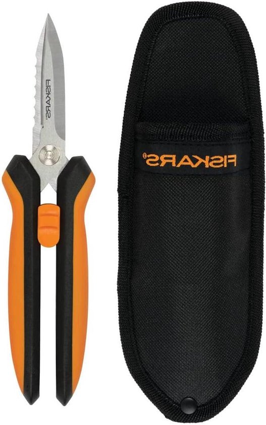 Multifunctionele snoeischaar - 206 cm lengte - Roestvrijstalen messen/kunststof handgrepen - Zwart/Oranje - Solid SP-320 1063328 van Merkloos	