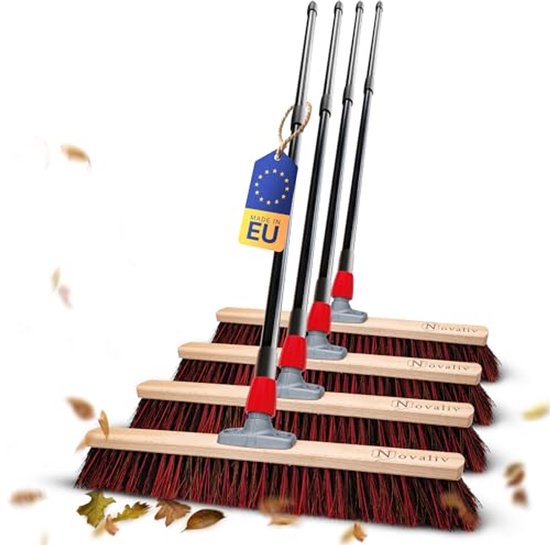 Multifunctionele straatbezem 60 cm met telescopische steel voor buitengebruik van VeroTech