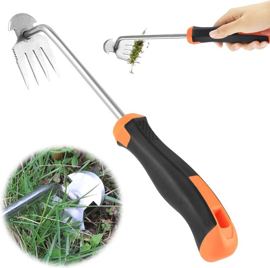 Multifunctionele Tuin Onkruidverwijderaar met Verlengd Handvat - Ideaal voor Nauwkeurig Wieden en Bodemverbetering van Merkloos	