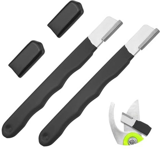 Multifunctionele Tuingereedschap Slijper - 2 Stuks Wolframstaal Draagbare Slijper voor Snoeischaren, Bijlen, Scharen en Hekscharen van Merkloos	