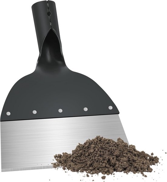 Multifunctionele Tuinreinigingsschep - Plat Stalen Tuinschep voor Onkruidverwijdering 21 cm van Merkloos	
