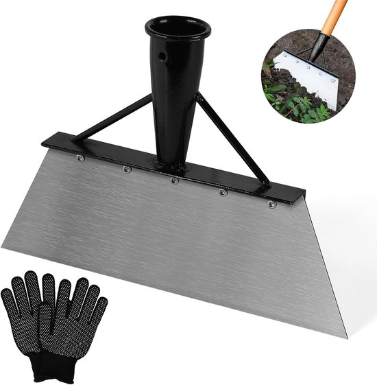 Multifunctionele Tuinschep - 26 cm - Manganese Staal - Schoonmaak Schep met Handschoenen - Tuin Gereedschap voor Thuis - Landbouw - Onkruid - Sneeuw Schep van Merkloos	