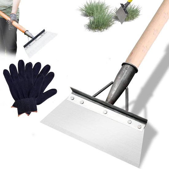 Multifunctionele tuinschep - reinigingsschep tuinschraper - onkruidgereedschap voor tuinieren - tuinschep voor onkruid en mos 23 cm van Merkloos	