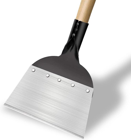 Multifunctionele tuinschep voor het reinigen van de tuin - platte stalen schep - plantengereedschap voor wieden - 21 cm van $