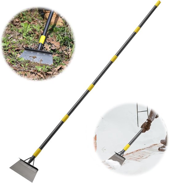 Multifunctionele Tuinschop met Verstelbare Lange Handgreep van 163 cm, Ideaal voor Onkruid, Mos en IJs Verwijderen, Duurzaam en Efficiënt Schrapen