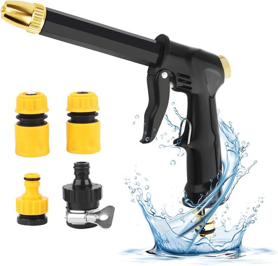 Multifunctionele Turbo Washer voor Tuinslang met Hoge Druk en 4 Sproeipatronen van Merkloos	