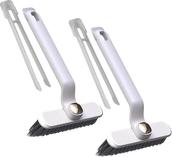 Multifunctionele voegenborstel - 360° draaibare spletreinigingsborstel - Voegenreinigingsborstel - Harde haren - Hoekreinigingsborstel - Voor badkamer vloertegels muur keuken - Pak van 2 stuks voegenborstel badkamer van Maya.