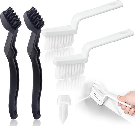 Multifunctionele Voegenborstel voor het Schoonmaken van Kieren en Gaten in Keuken, Badkamer en Vloeren - Set van 4 Stuks van Merkloos	