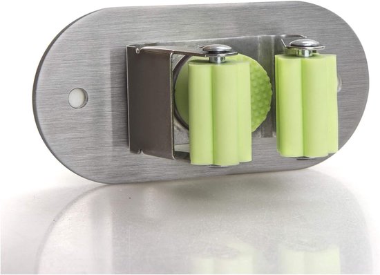 Multifunctionele wandbezemhouder, bezemschroefboor en zelfklevend, borstel 304, roestvrij staal, ophanging, 2 stuks van Yanxinxi