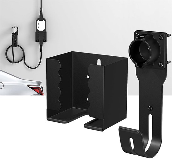 Muurbevestigde autoladerhaak/autolaaddoosbeugel Geschikt voor SAE J1772-laadconnector van Merkloos	
