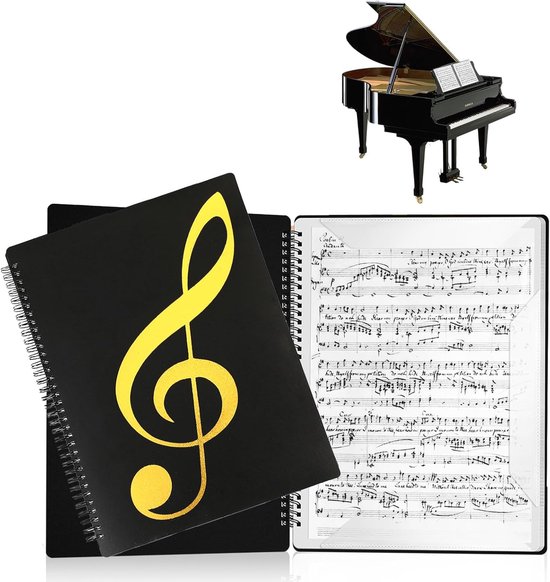Muziekmap A4 - Koormap voor Noten en Documenten - Zwart van Merkloos	