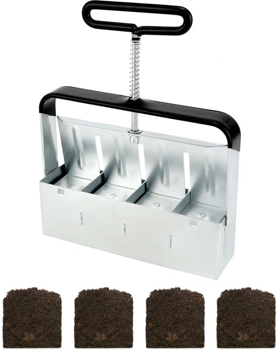 My Ninki ® Handige Stalen Aardblokpers voor Efficiënt Tuinieren en Zaadverspreiding van Merkloos	