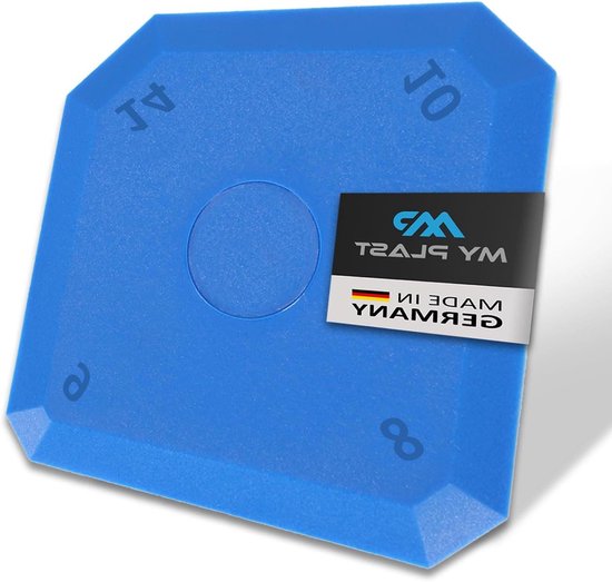 My Plast Voegengladstrijker nr. 1 blauw - siliconen trekker voor 45°-voeg (6/8/10/14 mm) - tegel-voegtrekker voor schuine voegen & wandaansluitingen - Made in Germany - 100 stuks van Merkloos	