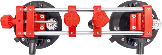 Naadloze Naadzetter - Zuignap Tool - Aanrechtblad Installeren - Met Manometer - 8 Inch - Rood