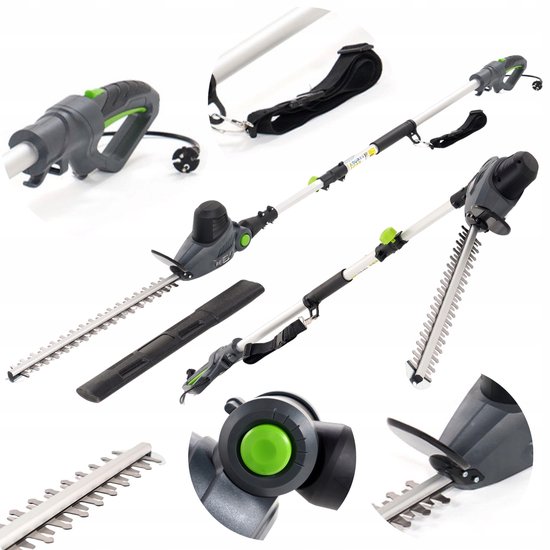 NAC Elektrische Heggenschaar op steel PHE60-CH 600W max 280cm van Merkloos	