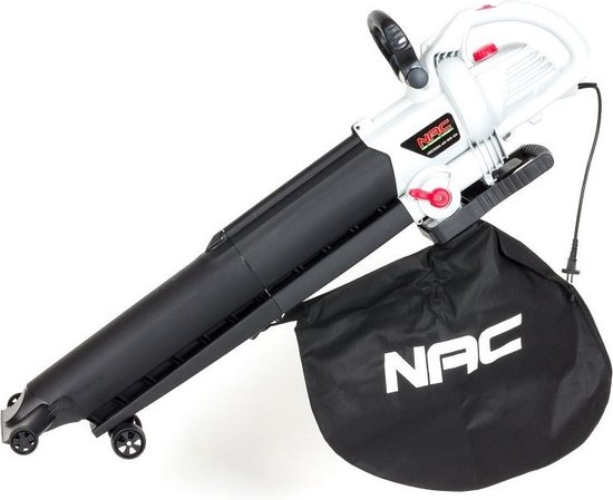 NAC VBE300A-AS-WS-CH Serie - Elektrische Bladblazer - 3000W - 3-in-1 Functie - Metalen Nop van Merkloos	