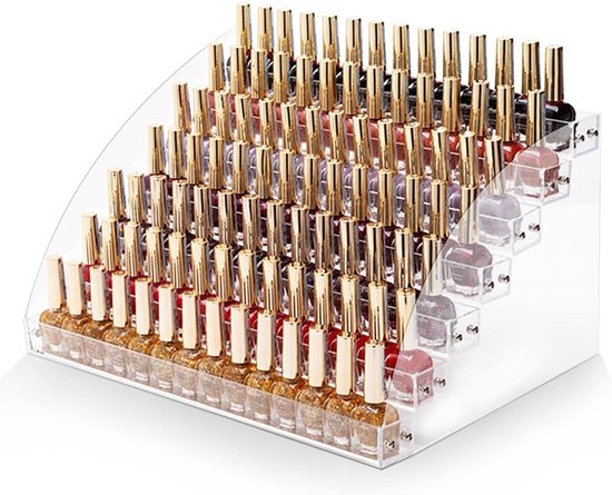 Nagellakstandaard - Acryl nagellakorganisator - 7 lagen nagellakhouder - Transparante nagellak-display-plank - Make-up opslag - Nagellak-organizer met 7 lagen van Merkloos	