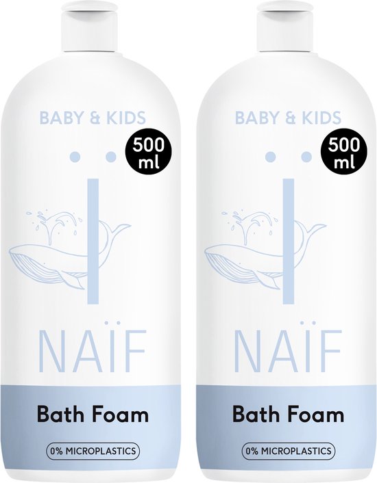 Naïf - Verzorgende Badschuim Voordeelset - Baby's & Kinderen - met Natuurlijke Ingrediënten - 2x500ml van Naïf