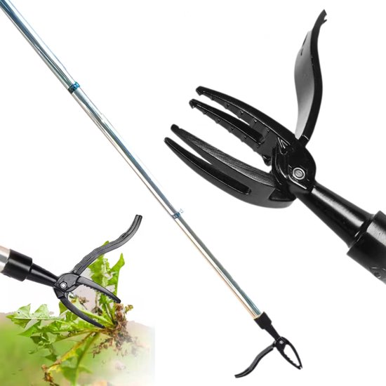 Naleo™ Onkruidsteker Met Steel - Onkruidtrekker - Onkruidstekers - Onkruidverwijderaars - Onkruidbestrijding - Onkruidverwijderaar - Paardenbloemsteker - Zonder Te Bukken van Naleo™