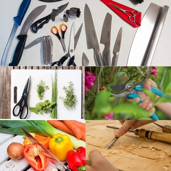 Natuurlijke Slijpsteen 800/1200 - Professionele Slijper Snoeischaar Bijl Houtschaar - Frans handwerk 200 mm - Pyreneeën van Auboutdufil.