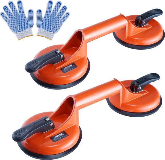 NBR Zuignap - met φ119mm Vacuümheffer - Handvat van Aluminiumlegering - Draagvermogen 85-150kg - Bedrijfstemperatuur -20-60℃ - Krachtige Zuigkracht van LIKERAINY