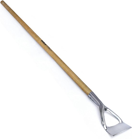 Nederlandse Schoffel - Tuin Schoffel - Onkruid Wieden - Roestvrij Staal - Lange Houten Steel - Groen van Merkloos	
