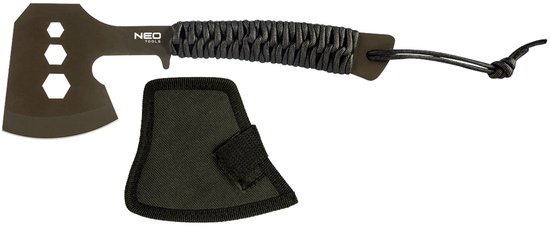 NEO Multifunctionele bijl - Roestvrij Staal - 26 cm - Paracord Handgreep van Merkloos	