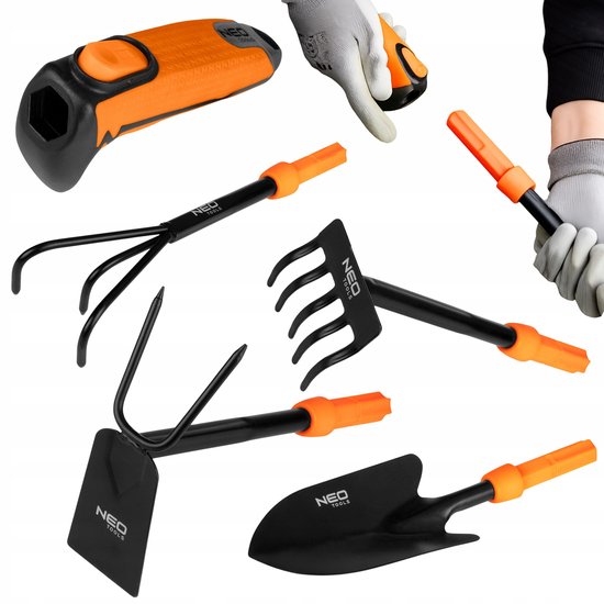NEO TOOLS Tuin Gereedschap Set 5 Delig - NEO Click Systeem