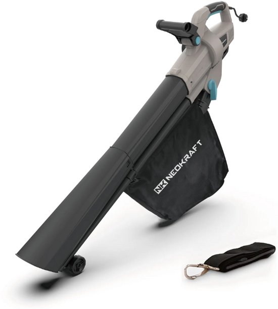 Neokraft - Elektrische Bladblazer en Zuiger 3500W - Op Snoer - Met Versnipperfunctie - Incl Opvangzak van 40L en Neuswiel - 270 km/h Luchtsnelheid van Merkloos	