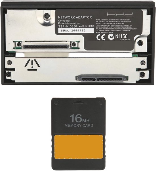 Netwerkadapterset voor PS2 met 16 MB Geheugenkaart en SATA HDD Ondersteuning tot 2 TB van Gaminger