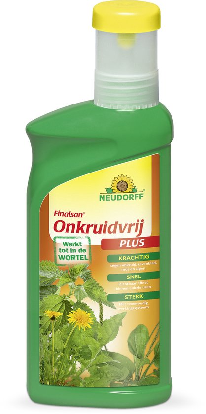 Neudorff Finalsan Onkruidvrij Plus - 500ml Onkruidbestrijding Concentraat voor maximal 90 m² - Onkruidverdelger tegen onkruid, zevenblad, mos en algen - Onkruidbestrijdingsmiddel voor gazon van Merkloos	