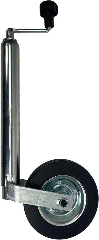 Neuswiel Rond - Ondersteuningswiel Caravan - Zwaar Transport - Extra Sterk 175kg - 48mm Diameter - Zilver