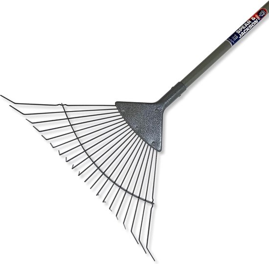 Neverbend Carbon Steel Flexo Lawn Rake - Spear & Jackson 3881NB - Strong and Durable Leak Rake van Merkloos	