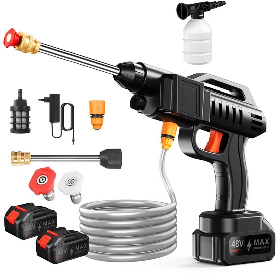 NextNovaDeals Draadloze Hogedrukreiniger - 1500W - Waterpistool - Voor Makita 18V Accu - Autowasmachine - Huis En Tuin - Reiniging