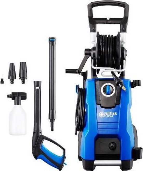 Nilfisk E 145.4-9 X-TRA - Hogedrukreiniger - 145 bar - 9 mtr HD slang op haspel van Nilfisk