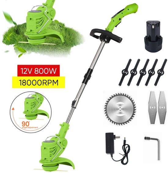 Nivard Kantenmaaier Electrisch - Met Accu - Draadloos - Voegenborstel - Grastrimmer - Kantensnijder - Onkruidborstel - Bosmaaier - Elektrische - 1 Accu van Nivard