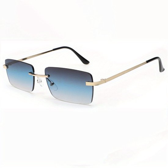 Nivard Zonnebril Voor Dames & Heren - Zonnenbrillen - Zonnenbril - Sun Glasses - Sunglasses - Techno Bril - Rave & Festival - Premium Quality - Grijs Blauw van Nivard