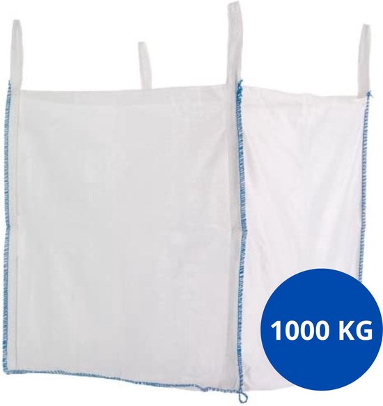 NK Big bag 1500KG 0,90m x 0,90m x 1,30m met 4 lussen en een gesloten bodem van NK