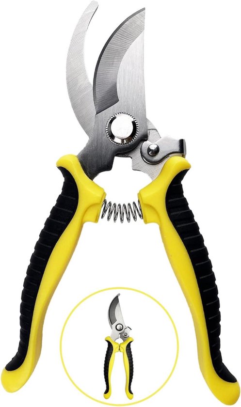 Non-Slip Garden Shears with Lock Handle - Professional Scissors for Repair, Trimming Shrubs, Fences, and Plants van Flora Guard