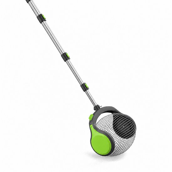Notenraper en fruitraper - 7 liter - Telescopische steel - Zonder bukken