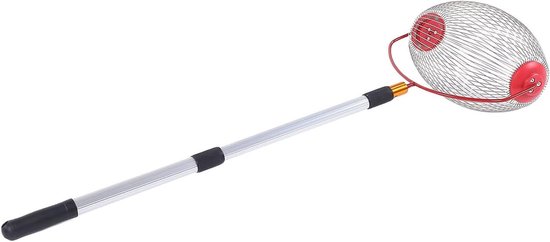 Notenverzamelaar - Notenraper Ballenraper - Tuinieren - Uitschuifbare steel - 48-105 cm - Zilver